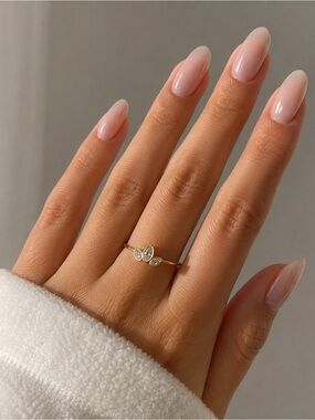 18k Gold Dainty Stacking Flower Ring